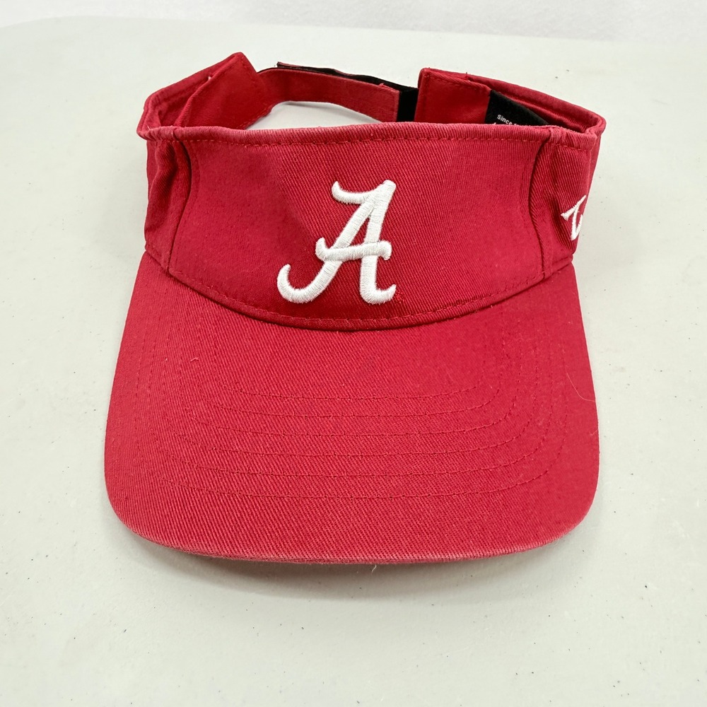 Zephyr  Alabama Crimson Tide Visor Mens OSFA‎ Red Embroidered Cotton Adjustable